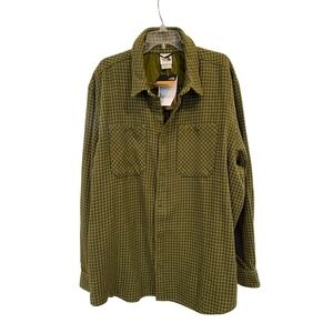 The North Face Mens Valley Twill‎ Flannel Shirt Jacket Forest Olive 3XL NWT
